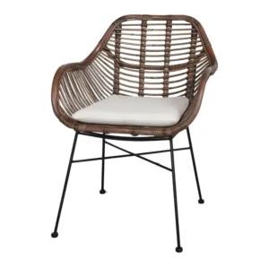 mobiliario-contract-silla rattan silvio marron cojin 1